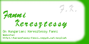 fanni keresztessy business card